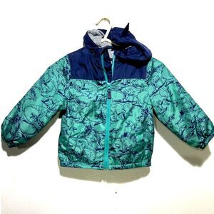 Oshkosh B'gosh jacket hooded dinosaur the genuine zip print all over kids 24M